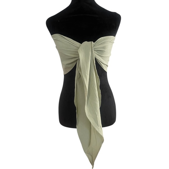 SHEIN Tops - Sage green South Beach Tie Tube Top,New